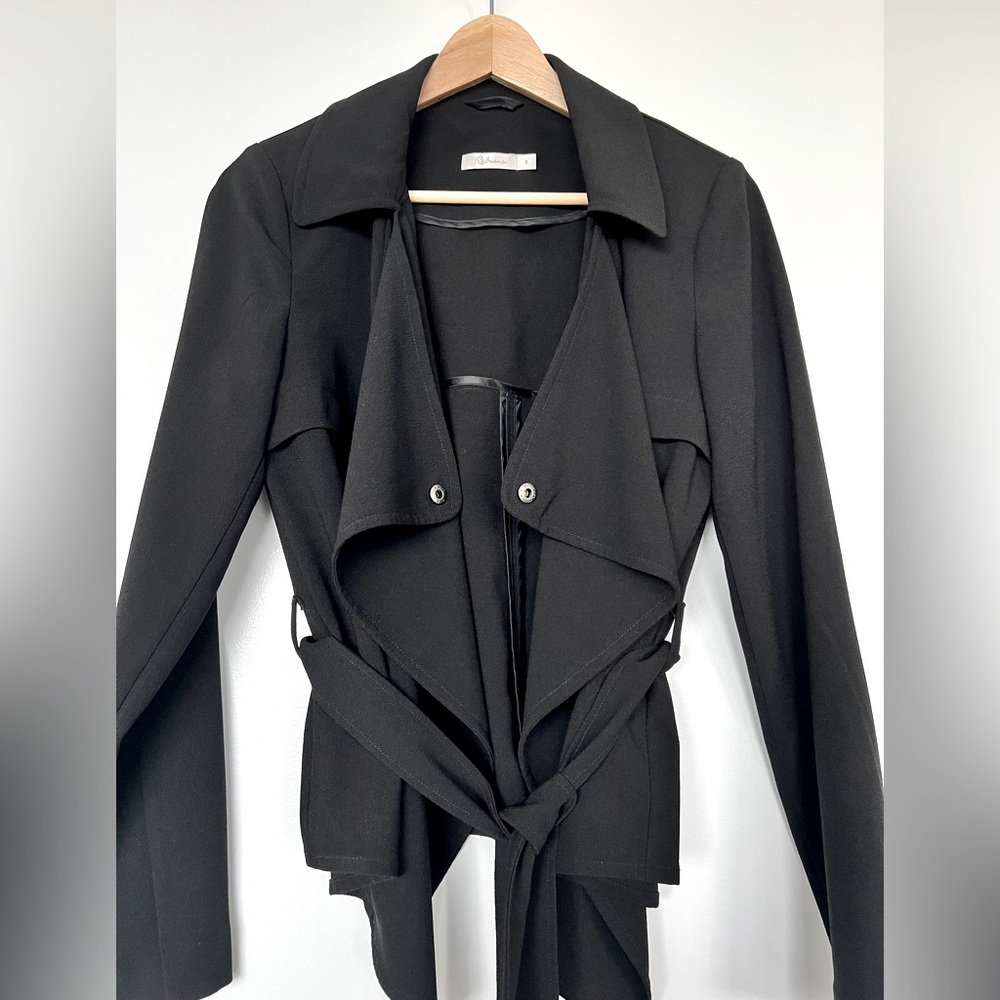 Black moto jacket, size M